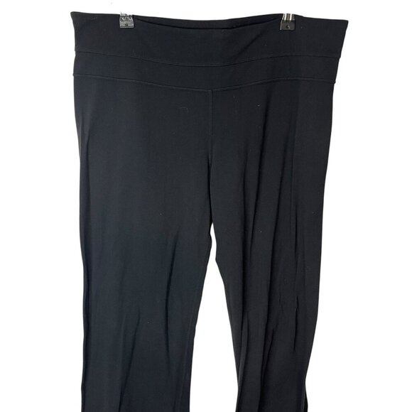 Lululemon Wide Leg Flare Pant Leggings Black Y2K Size 12 Stretch Pull On Active - Picture 3 of 11